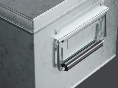 Galvanized Iron Box 002 M 3D model