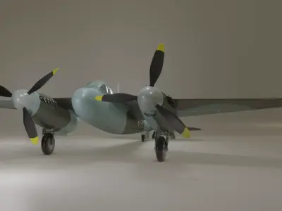 DeHavilland Mosquito Second World War Aircraft 3D model