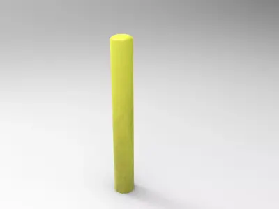 Barrier Pole Low-poly 3D model