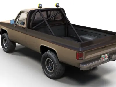 4x4 pickup Low-poly 3D model