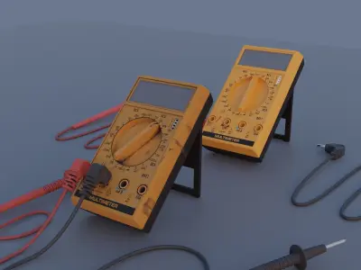 Multimeter Low-poly 3D model