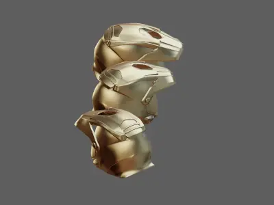 bike helmet gear Low-poly 3D model