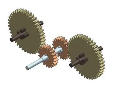 simple gear box Free 3D model