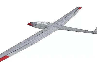 Grob G102 Astir Low-poly 3D model