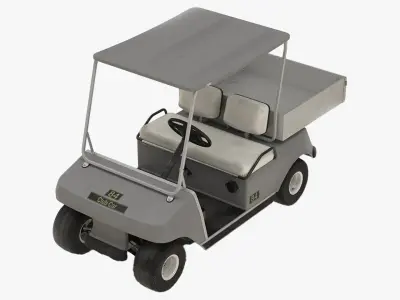Golf Cart Utility Vehicle Rigged for Maya 3D model