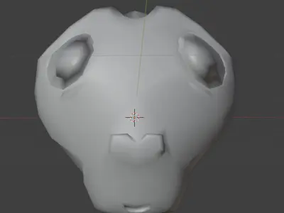 funny round monkey face Free 3D model