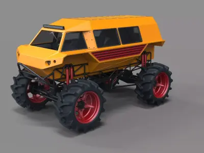 Fat mud truck 3D model