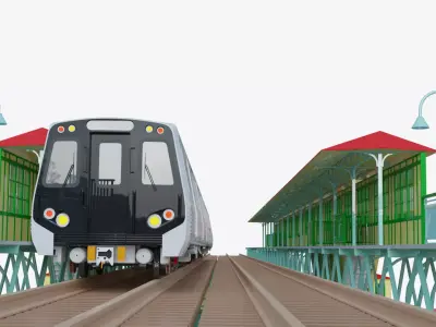 Metro scene 3D model purchase