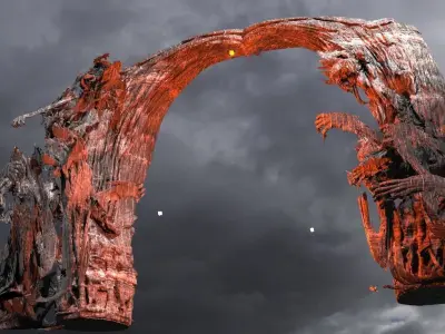 Magma demon arch bridge 3D model