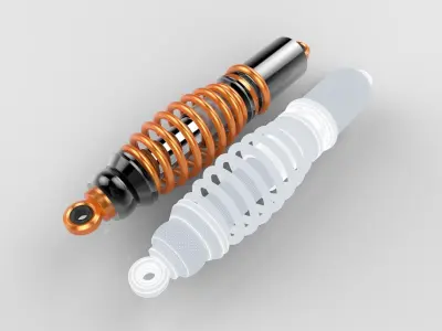 Shock absorber 3D model
