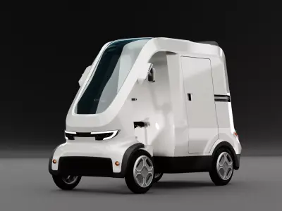 Quadracycle Cargo Bike Full Assembly STEP FBX STL OBJ 3D model