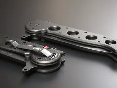 CRKT Tactical Knife Low-poly 3D model
