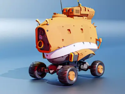 Sci-Fi Space Rover 3D model