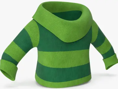 Cartoon Sweater Green 3D model