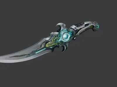 Futuristic Energy Core Sci-Fi Dagger 3D model