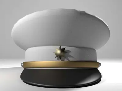 Hat - Peaked Man 3D model