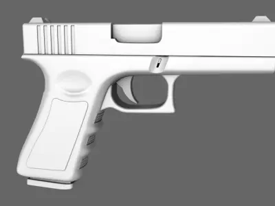 Generic Handgun 9mm Pistol 3D model