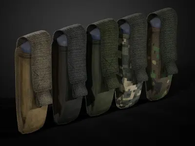 Pistol magazine pouch Low-poly 3D model