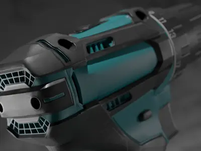 Cordless Drill Low-poly 3D model purchase