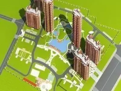 High-Rise Residential 3D model 39