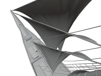 Recreation sailboat 3D model