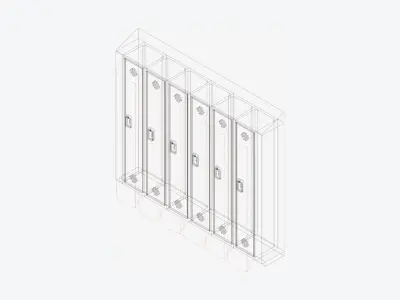 Locker Multi - Plastic - Locka - Classic Low-poly 3D model