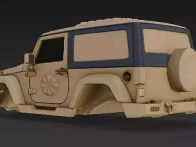 Jeep upper body 3D model from CGTrader