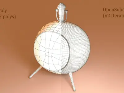 Nautical Roman Clock Vintage PBR Free low-poly 3D model