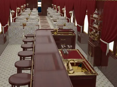 Restaurant Car Orient Express 3D model