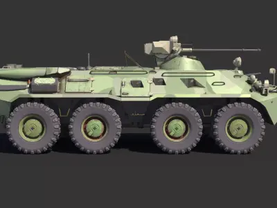BTR-80 Low-poly 3D model