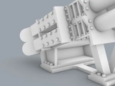 BAE Systems Shield MK2 Decoy Launchers Low-poly 3D model