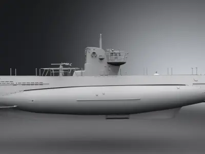 Uboat Type IIb Scale model 3D print model