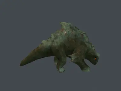 Dino Golem Low-poly 3D model