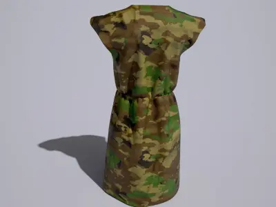 women military dress 3D model