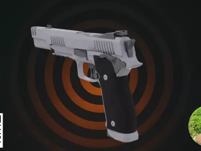 Modern Tactical Sidearm - Custom Edition 3D model
