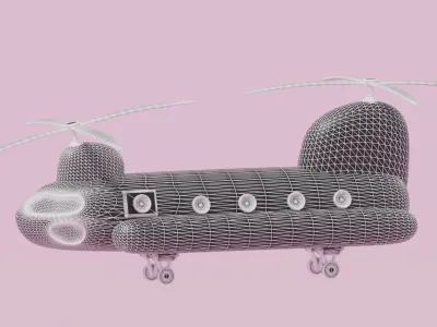 US Army Transport Helicopter CH-47 Chinook 3D model