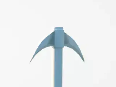 Stone pickaxe wooden pickaxe iron pickaxe Free low-poly 3D model