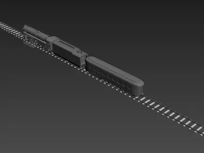 Berkshire Steam Locomotive 3D model