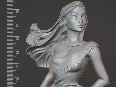 Pocahontas 3D Printable Model - Multi-Part Assembly Kit  3D print model