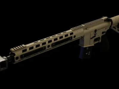 Beowulf 50 Cal Low-poly 3D model