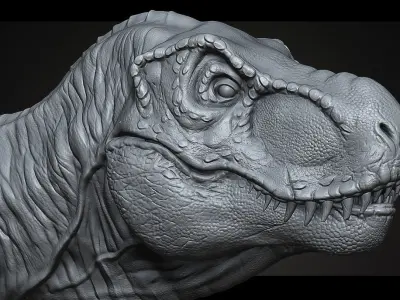 High Poly T-Rex Ztool 3D model