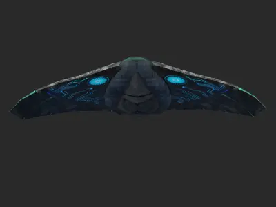 Sapaceship 3D Model spaceship Low-poly 3D model