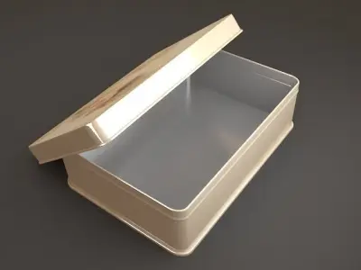 Steel Tin Box 3D model
