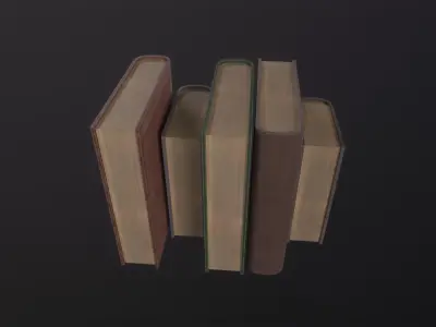 Old Books 3D Model Low-poly 3D model