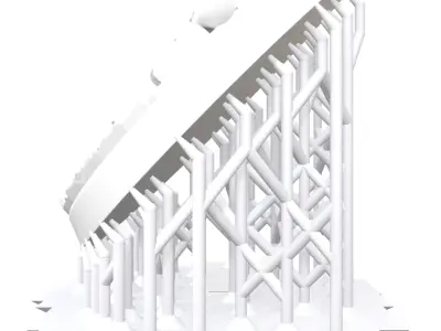 32mm trench base set Pre-supported 3D print model