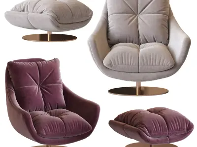 Sophia  Swivel armchair 3D model