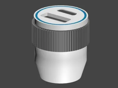 Phone Car Charger 3D model Free low-poly 3D model
