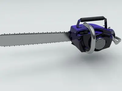 Chainsaw Motor Machine Low-poly 3D model