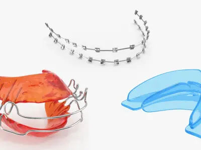 Dental Tooth Braces and Retainer Collection 3D model