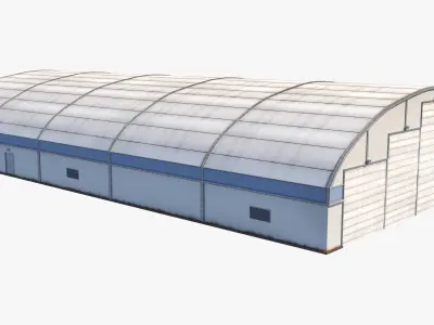 Aircraft Maintenance Hangar Low-poly 3D model